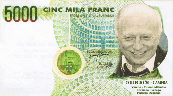 PAGLIARINI GIANCARLO, Elezioni - 2001