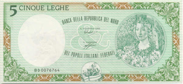 Serie 1+5+10 Leghe "5° CONGRESSO FEDERALE LEGA BRESCIA", Botticelli - 1998 - immagine 4