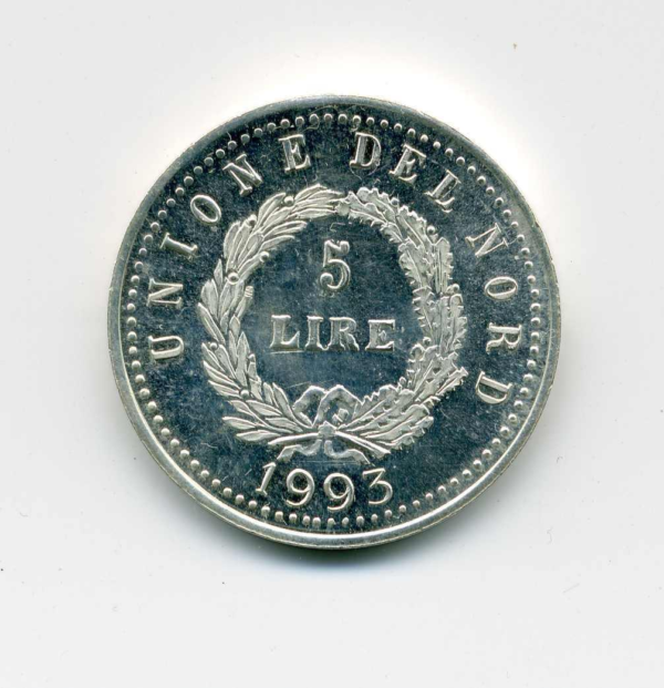 5 LIRE ELMO, Unione del Nord - 1993 - immagine 2