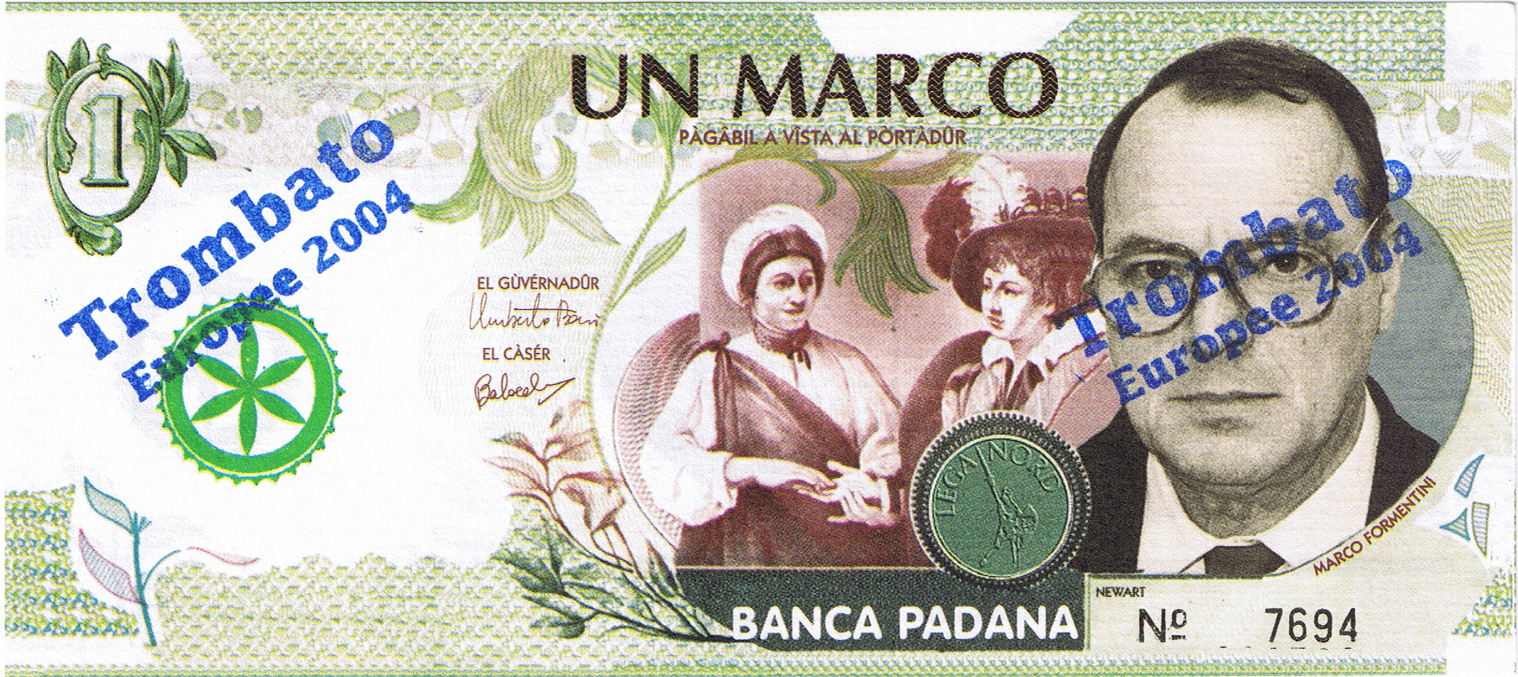 FORMENTINI TROMBATO, Scritta blu con Sole delle Alpi - 2004