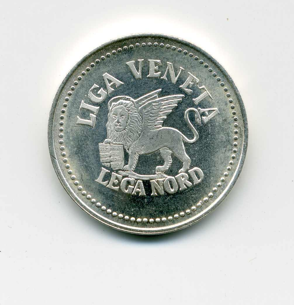 5 LIRE, Liga Veneta Unione del Nord - 1993 - immagine 2