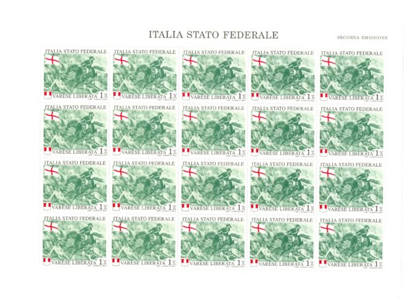 2° EMISSIONE POSTE PADANE, Varese Liberata - FOGLI INTERI - 1993 - immagine 3