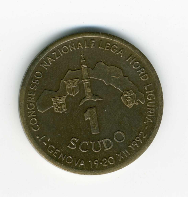 1 SCUDO, Liguria Libera - 1992