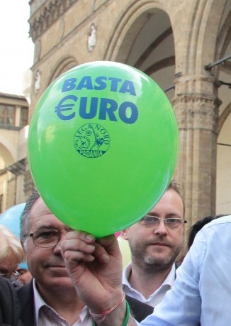 PALLONCINO GONFIABILE - BASTA EURO Lega Nord Padania