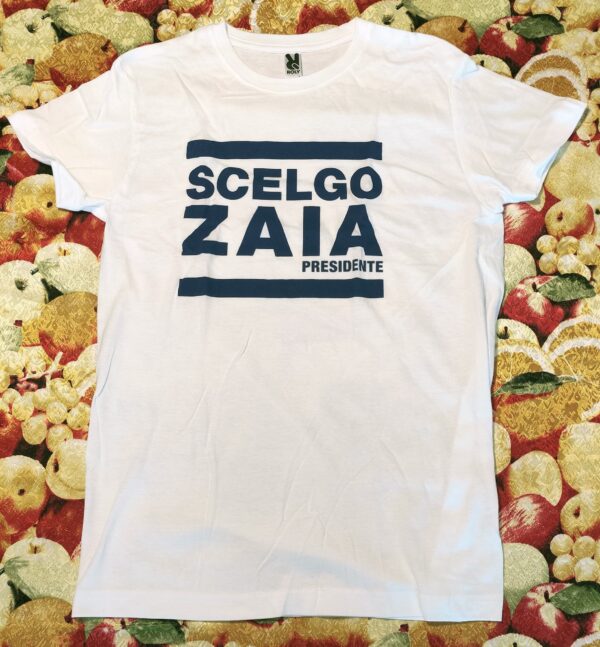 T-SHIRT BIANCA "SCELGO ZAIA PRESIDENTE"