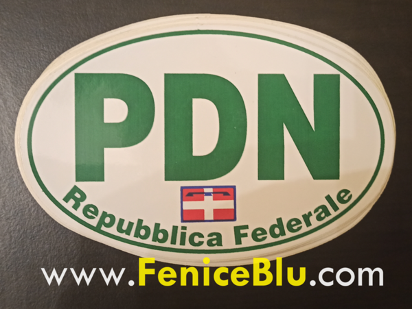 ADESIVO "PDN REPUBBLICA FEDERALE" con Regione Piemonte