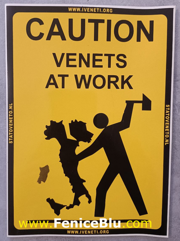 Adesivo "CAUTION, VENETS AT WORK"